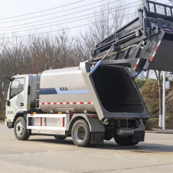 Hydraulic Rear Loader Trash Truck with Electric Garbage Collector and Pure Electric Energy Typ