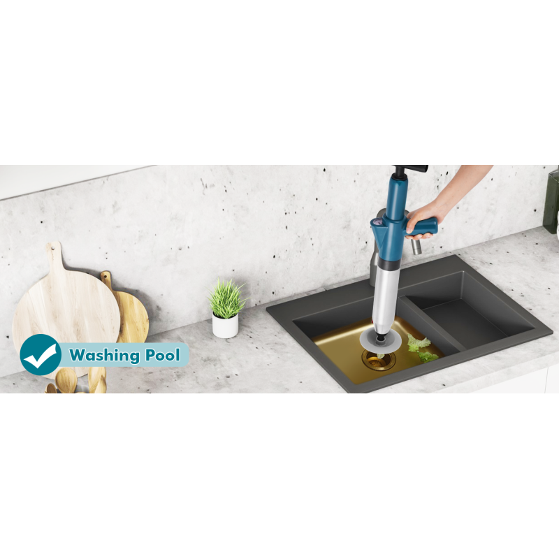 Manual Multi Function Stainless Steel Toilet Plunger for Sustainable Drain Cleaning