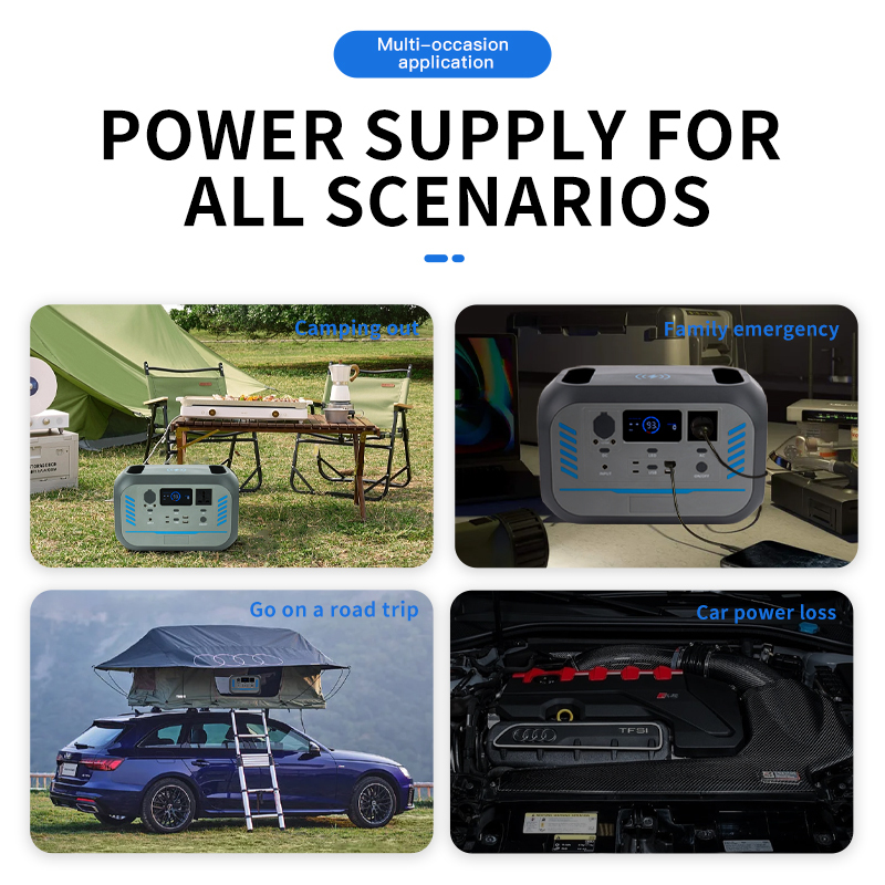 Portable 800W Pure Sine Wave Solar Station 576Wh LiFePO4 Battery Car Solar Panel Compatible Mobile Charging Jump Starter