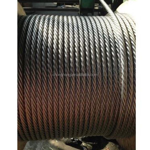 6x12 7FC Steel Cable Rope 8mm Galvanized Wire Rope for Heavy-Duty Steel Applications