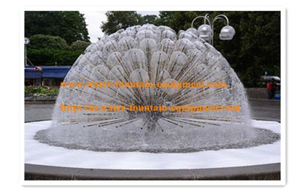 Customized Water Fountain Nozzles Copper / Brass With Chromplated Half Dandelion