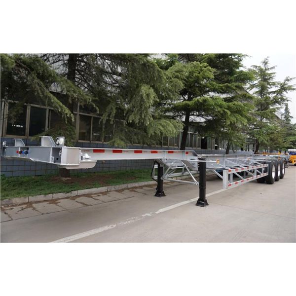 3 Axle 40 Ft Skeleton Container Trailer 12500*2500*1550mm