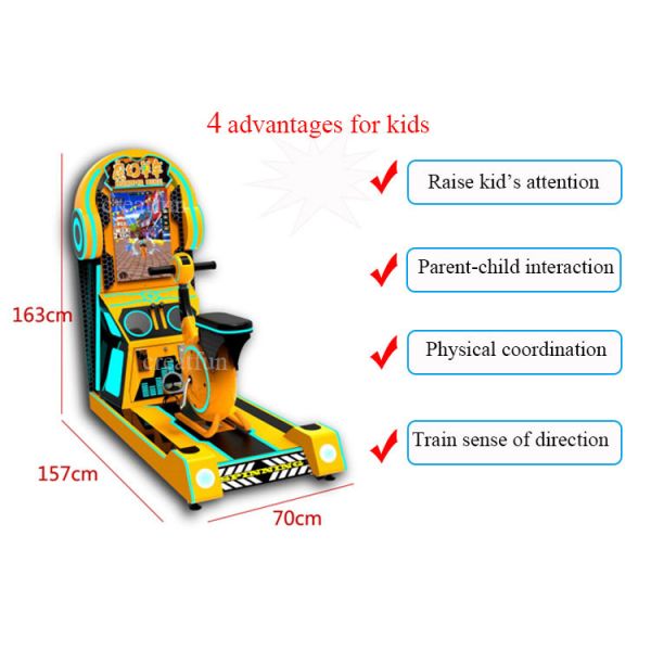 Fitness Sport Bike Video Arcade Racing Game Machine For Children Hardware + Acrylic