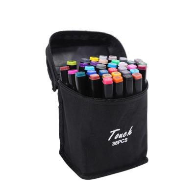 Dual-tip Permanente de tecido escova colorido Acrílico Arte tinta marcador canetas 12 24 30 36 48