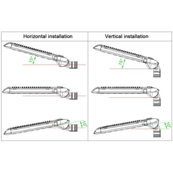 350 Watt Led Street Light Fixtures U-SL1807-350W With Air Duct Heat Dissipation
