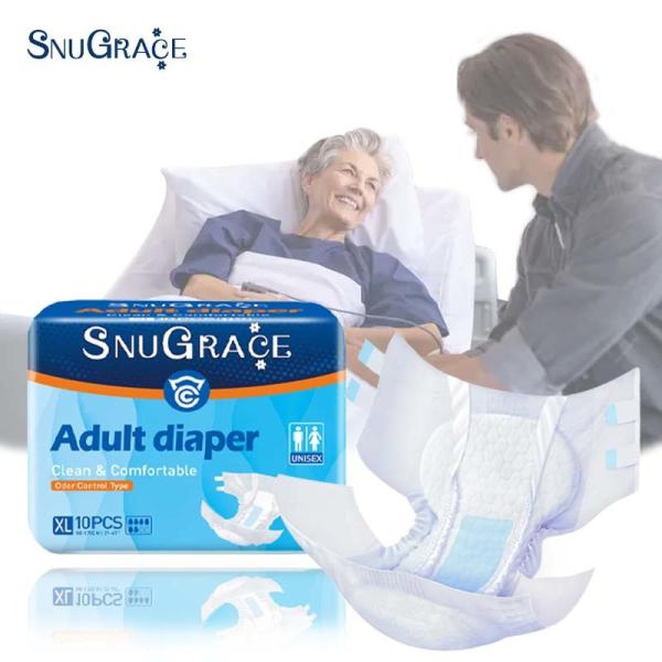 SNUGRACE Adult Diaper Offers Free Samples for Fast Absorption and 75g-150g Fluff Pulp
