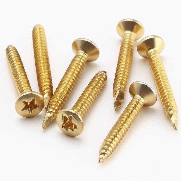 Golden Carbon Steel Decorative Screws M1.0-M8 for Furniture