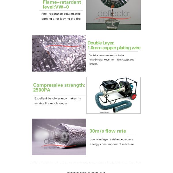 Custom Flexible Aluminum Air Duct AC Ventilation System Air Conditioner Parts