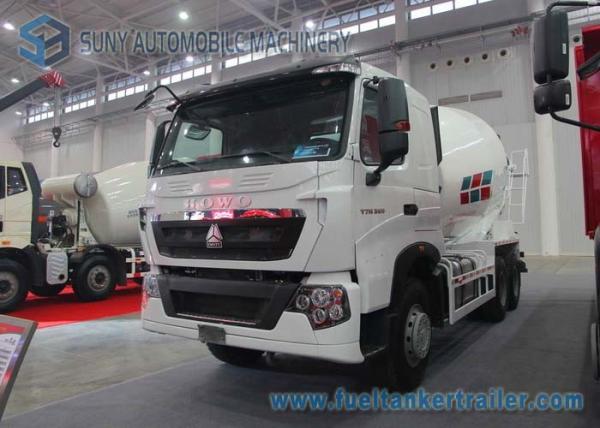 Hydraulic 10 Cbm Cement Mixer Truck HOWO T7H 360 Hp 6X4 ZF Reducer
