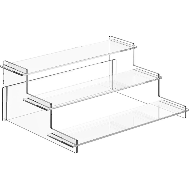 2025 Best Sell Acrylic 3 Layer Cake Ladder Display Rack Standing Type Perfume Party Dessert Storage Rack