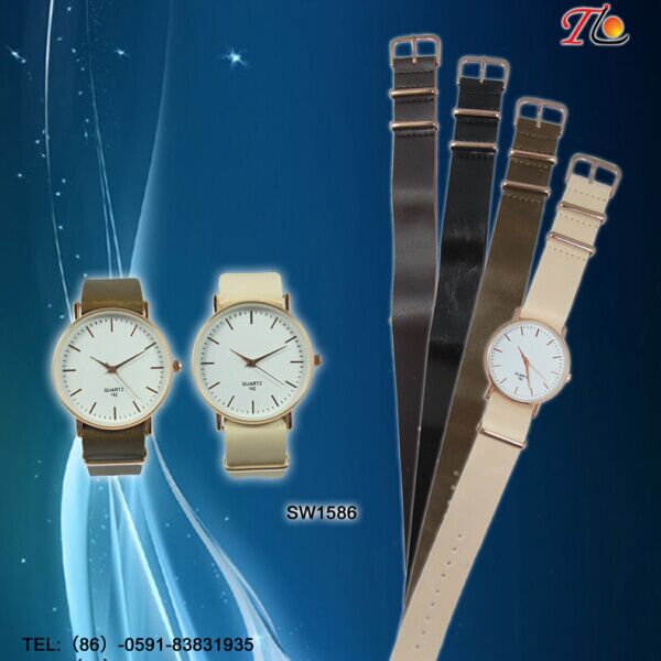 Amazing fashion interchangeable Leather Band Watches for men and women