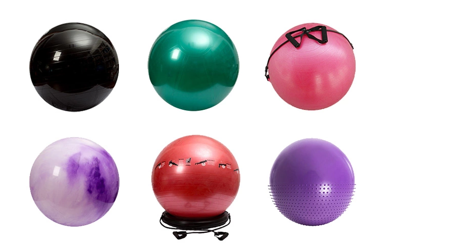 Yoga Exercising Pilates Gym Ball , 65cm Balanced Body Ball With Ring