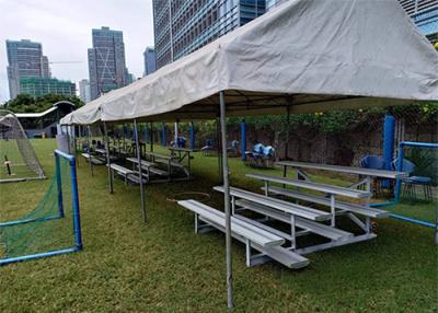 School Portable Aluminum Benches , Aluminum Sports Bleachers For Football Court
