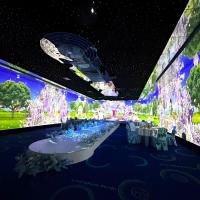 Thèmes multiples immersifs interactives salle à manger projecteur scènes restaurant expérience