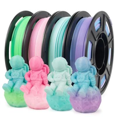 1 kg Impressora 3D PETG Filamento semitransparente Gradiente Cor 3D Consumíveis de impressão
