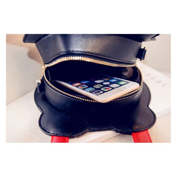 Cartoon cute alarm clock female PU leather messenger bag cute candy colored female