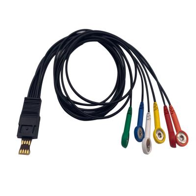 cabo de Schiller Ecg da ligação de 4.0mm TPU 4/6 para MT101 MT-200 Ecg Holter