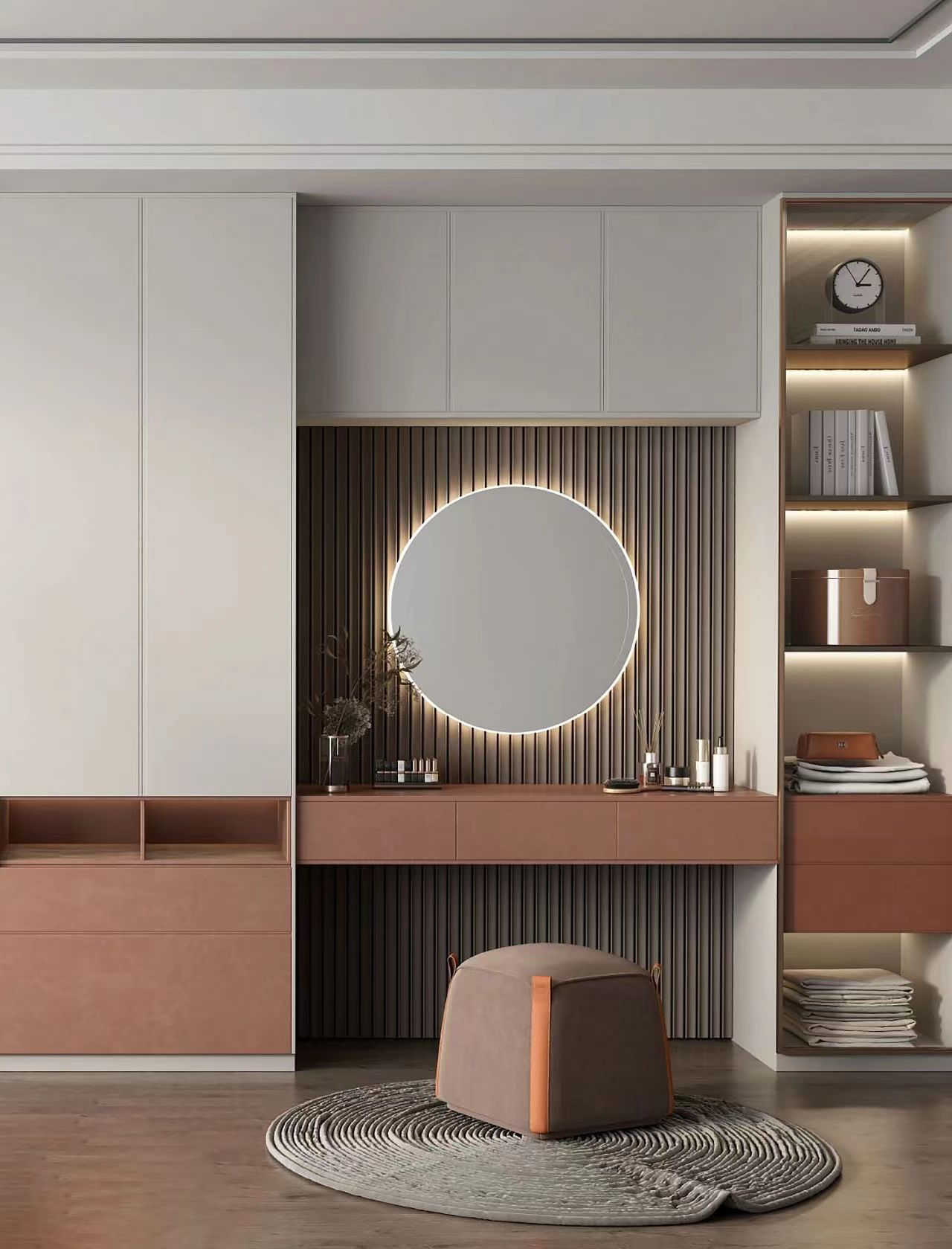 Mobília do quarto do hotel do armário de armazenamento da porta do vestuário um da porta deslizante