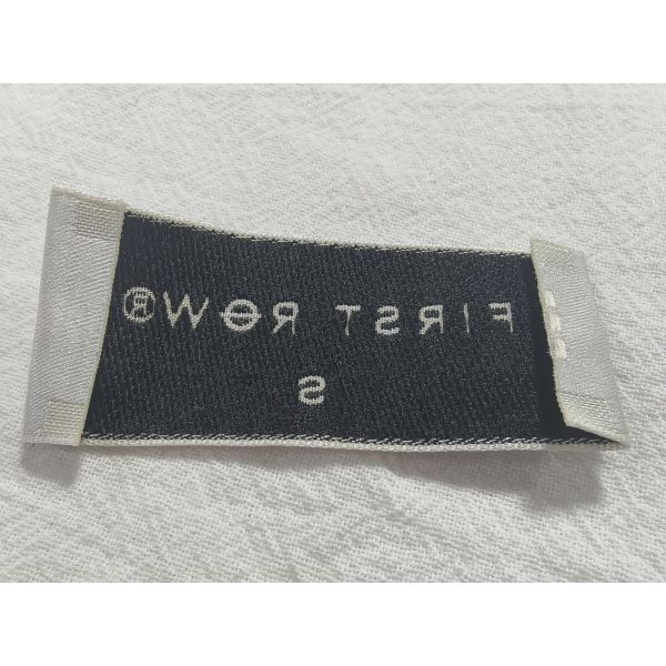 Custom Washable Woven Fabric Labels Neck Sewing Tags Laser Cut EdgeSoft Patches For Bags Clothing