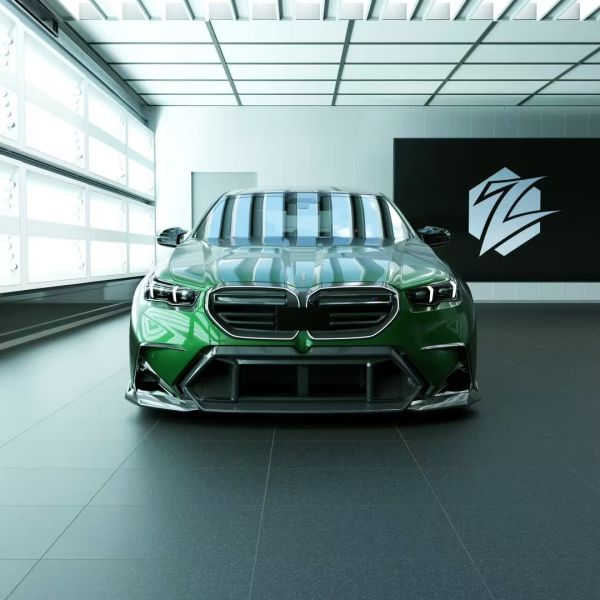 For BMW M5 G90 Carbon Fiber Body Kit M5 G90 RZ-style Carbon Fiber Front Lip Diffuser Spoiler
