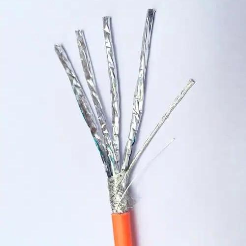 Orange  SFTP CAT 8 22AWG LSZH Cable  2000MHz Bandwidth