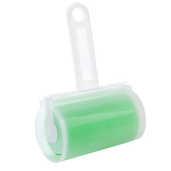 Blue Pet Hair Remover Lint Roller with Reusable Sticky Sheets and Washable Cover