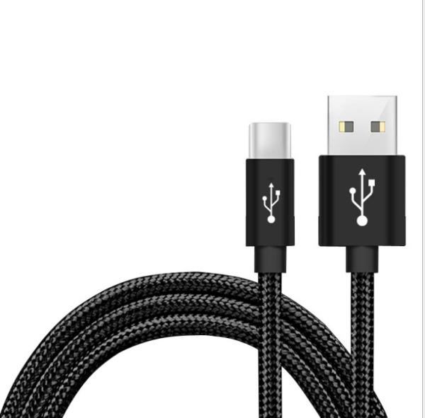 Alloy Metal Usb Type C Cable Big Current Nylon Braided 150cm  Print Laser Carve Logo