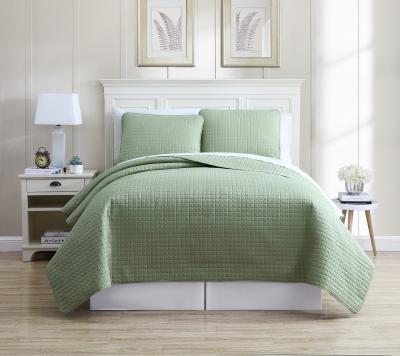 Soft Ultrasonic Bedspread Hypoallergenic Microfiber Quilt Bedspread With Polyester Filling
