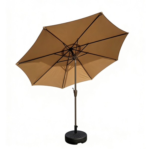 Outdoor Patio Center Pole Umbrella, Waterproof Garden Parasol