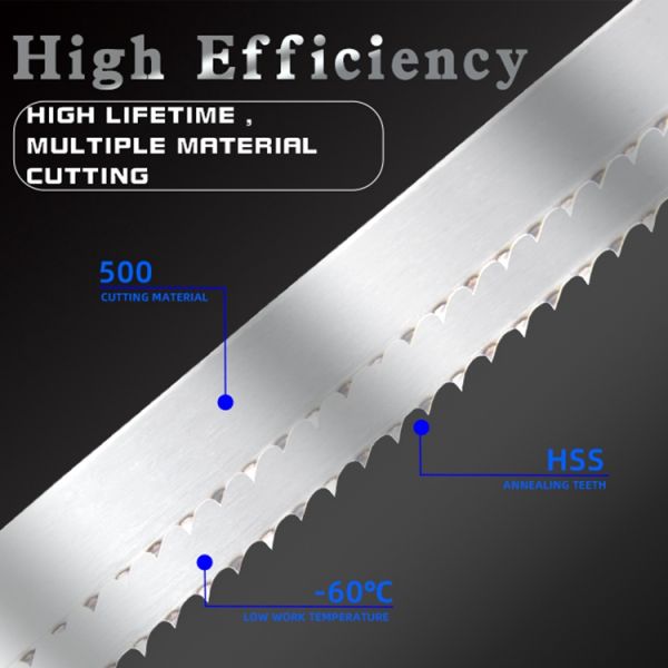Food Cutting And Bone Cutting Band Meat Saw Blade With Customised Length