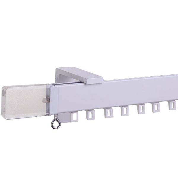 Decorative Square Silent Curtain Track , Heavy Duty Curtain Rail OEM