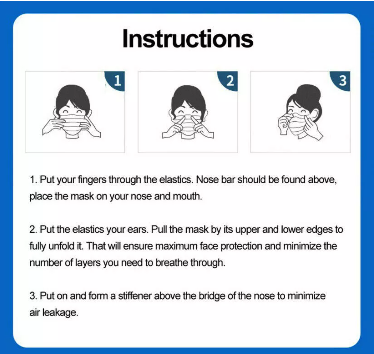 Medical Adult  Disposable Protective Face Mask 3 Ply Breathable With Ear Loops