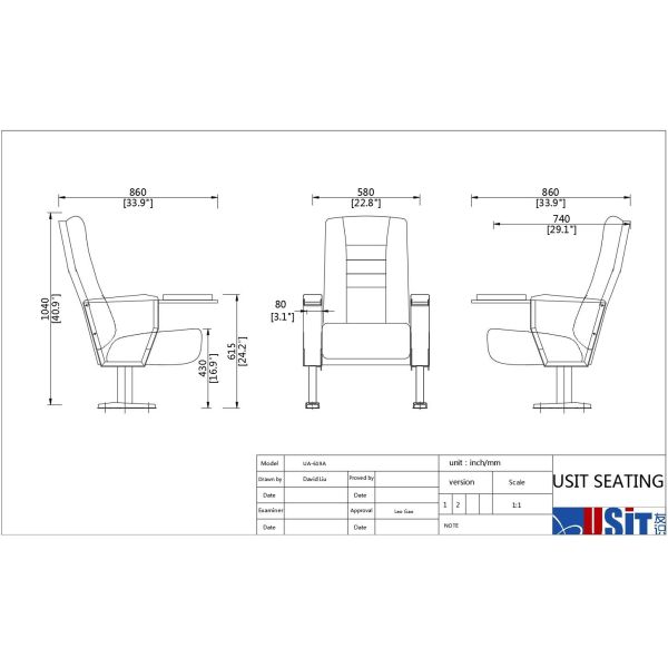 Стулья конференц-зала 580MM с ржавчиной стальной структуры анти-