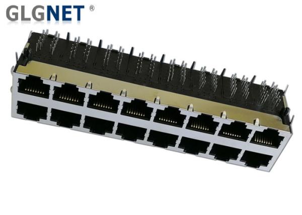 Magnetic Stacked RJ45 Connectors Jacks 1000 Base -T Network Switches Application