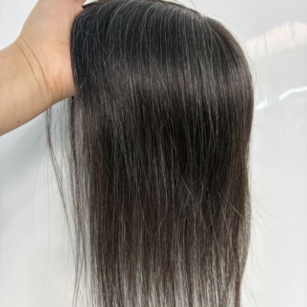 New Arrival 100% Virgin Human Hair Extensions 5x6.5 Inch Hand Tied Clip-in Double Fine Mono Breathable Lace Closure Topper
