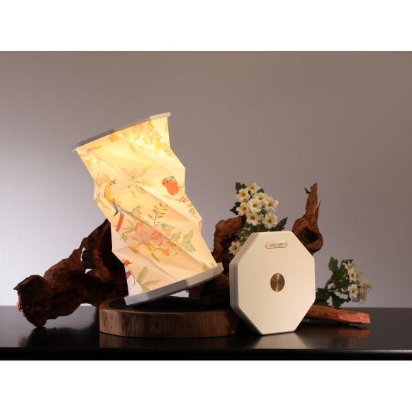 Creative Geometric Bird Rotating Paper Lamp LED Lights Home Decoration