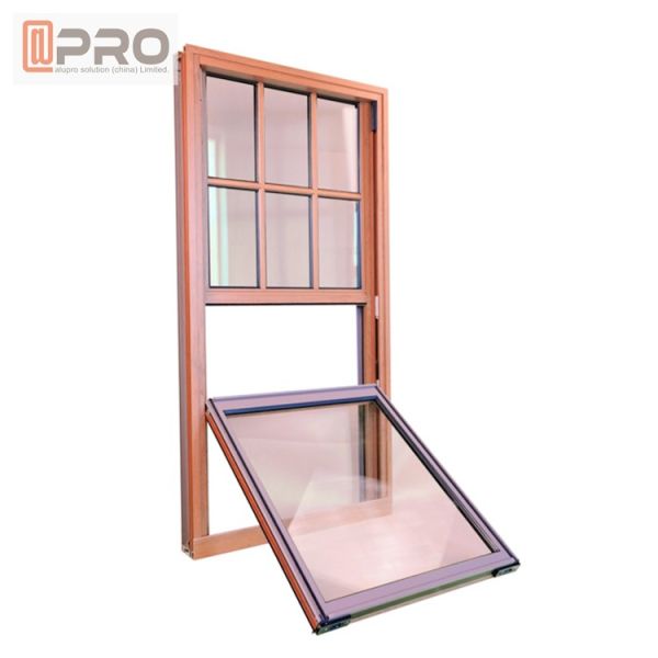 Custom Lift Up Hurricane Impact French Windows / Small Size Top Hung Up Down Sliding Window