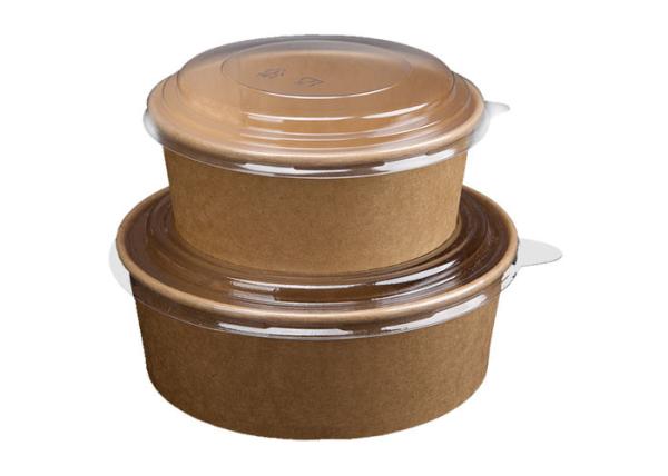 Biodegradable Packaging Disposable Soup Kraft Paper Bowl Salad bowl soup bowls dispaosable lunch box brown color
