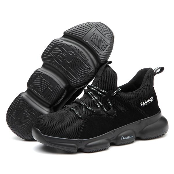 Gaomi Shengjie Steel Toe Fly Knitting Breathable Man'S Pu Outsole Sport Working Safety Shoes