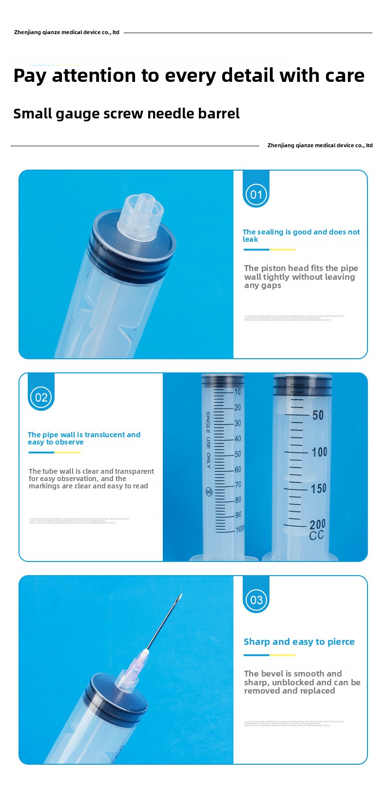 Screw-top Syringe Wholesale Disposable Veterinary Syringes Feeders 10 mL Small-size clear Plastic Needle Individually Packaged