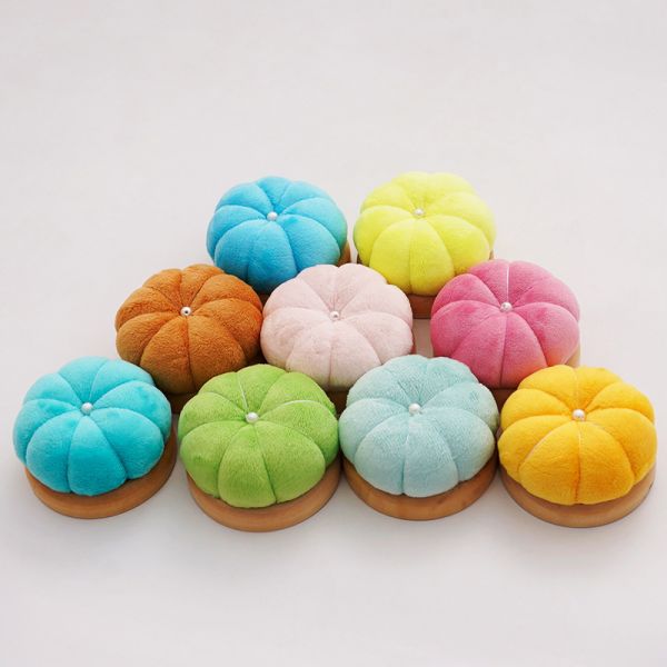 Almohadilla de alfombras, almohadillas de aguja de base de madera Almohadilla de alfombras redonda de estilo japonés para soportes de agujas de coser o artesanías de bricolaje