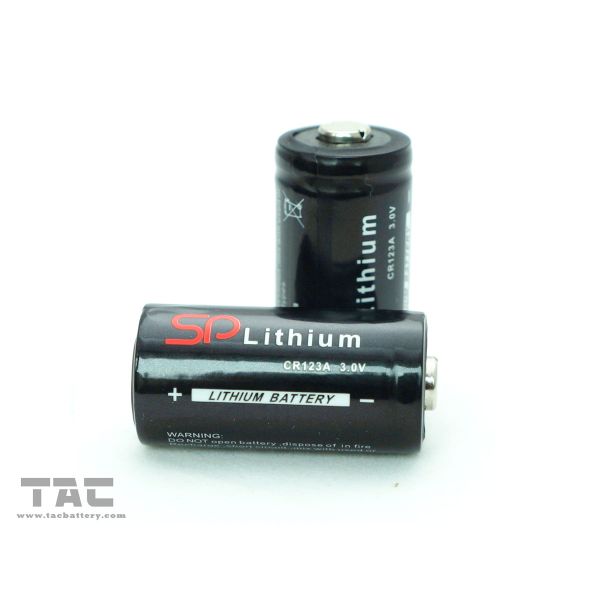 Long cycle life 3.0V CR123A 1300mAh TAC Primary Lithium Li-MnO2 Battery