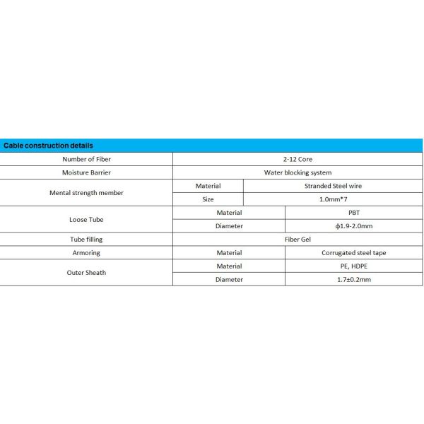 FONGKO Ftth Fttx Outdoor Fiber Optic Cable Gyxtc8S for Local Area Network