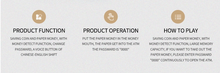 Деньги Atm электронной копилки мультфильма 500g сохраняя для детей