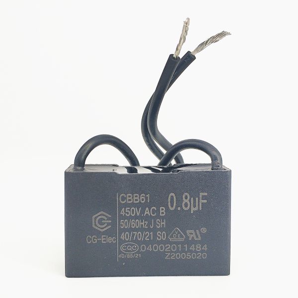 CBB61 450V 0.8mfd Air Conditioner Fan Capacitor With 100 Line Length
