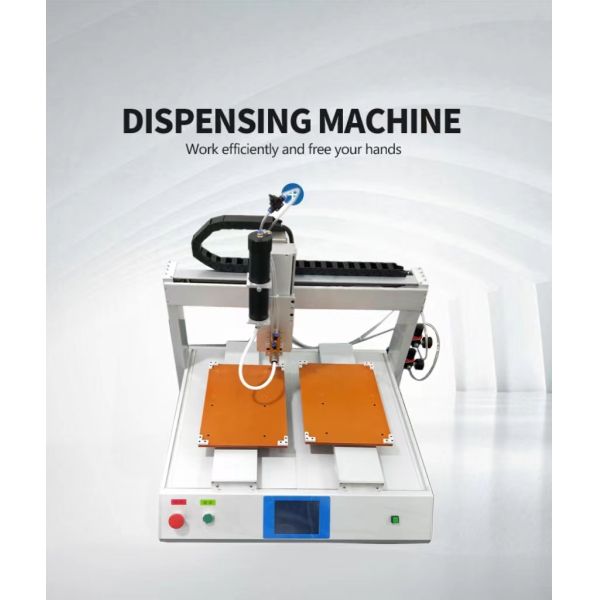 Automatic Double Working Desktop Glue Dispensing Robot Case Enclosed Wood Case Silicone Glue Dispenser Machine