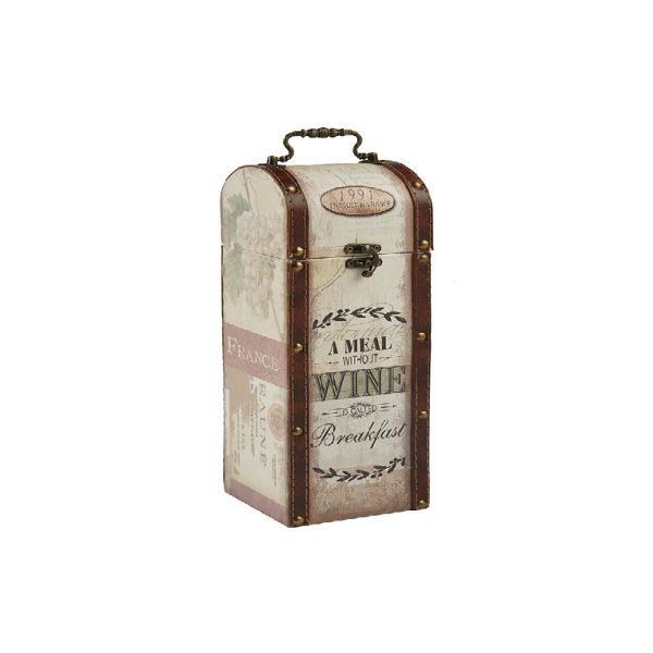 Single Packing Wooden Wine Case CMYK Color 11*11*35 cm Size FSC Certification