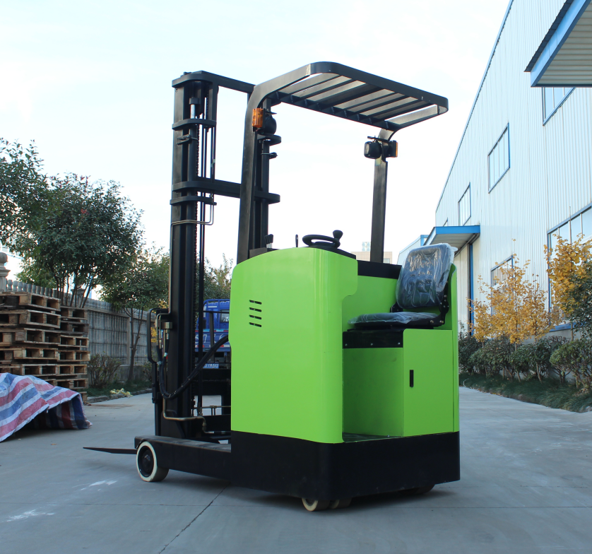 Narrow Channel 48V 1500kg Electric Reach Forklift Stand Type