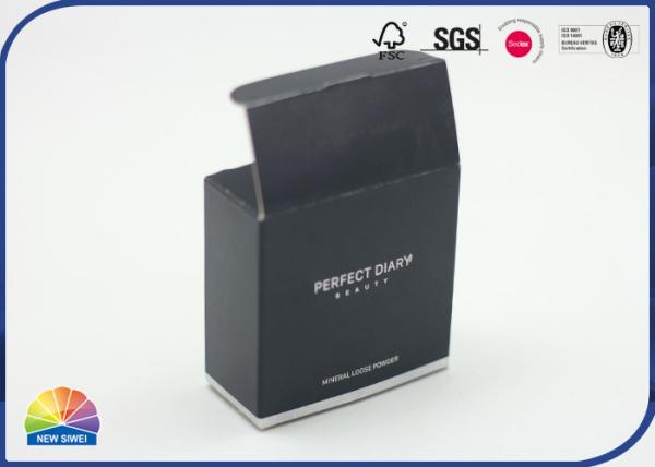 Caixa de embalagem cosmética da caixa de dobramento com Matte Black Color Recyclable luxuoso