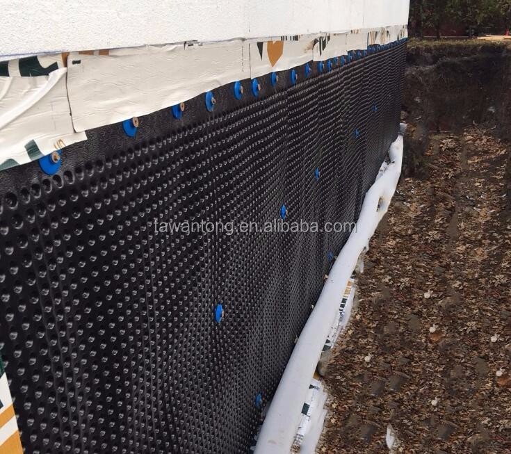 Строительная синяя HDPE-карта 10 мм дренажная ячейка с сертификациями CE/ISO9001/ISO14001